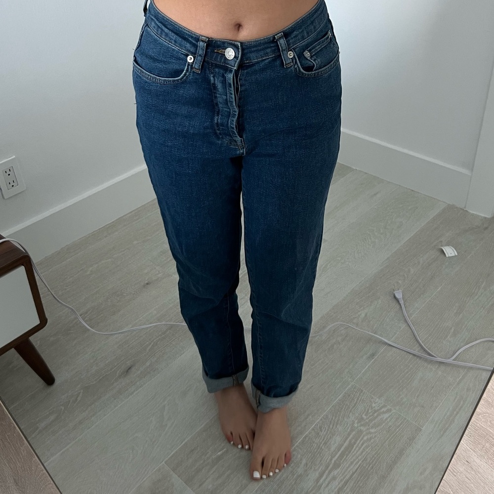 NAKD dark wash straight leg Jean